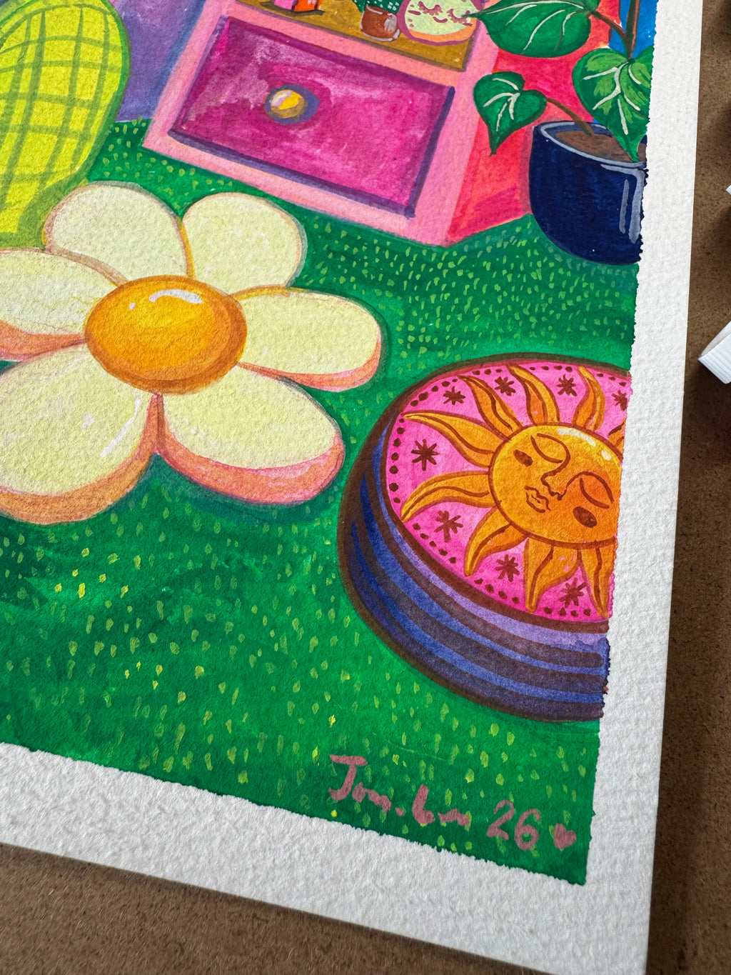 Midnight Reading – Acrylic Gouache Illustration