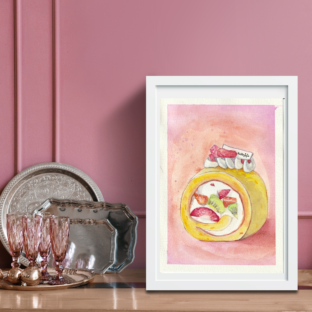 Softly Rolled Delight – Watercolour Painting