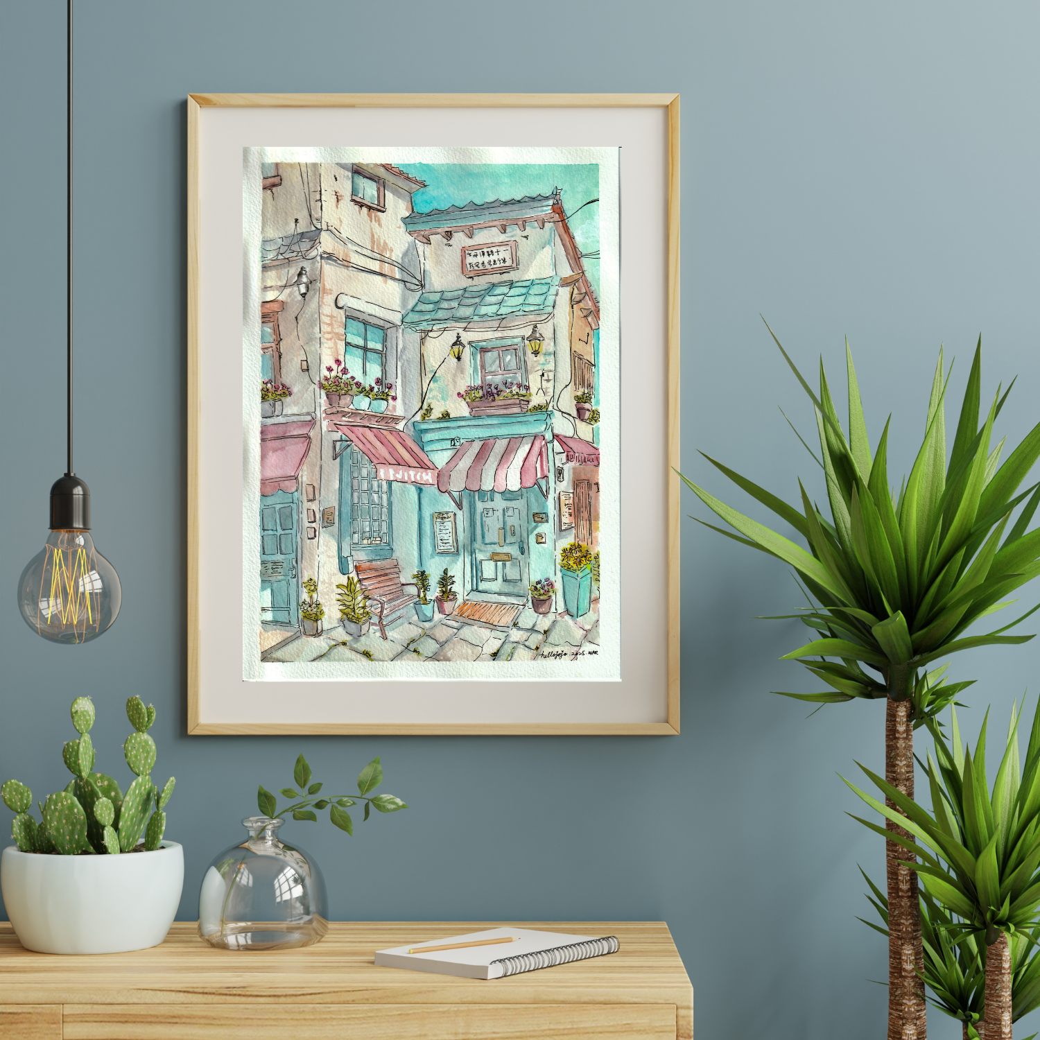 Pastel Facade – Watercolour Painting