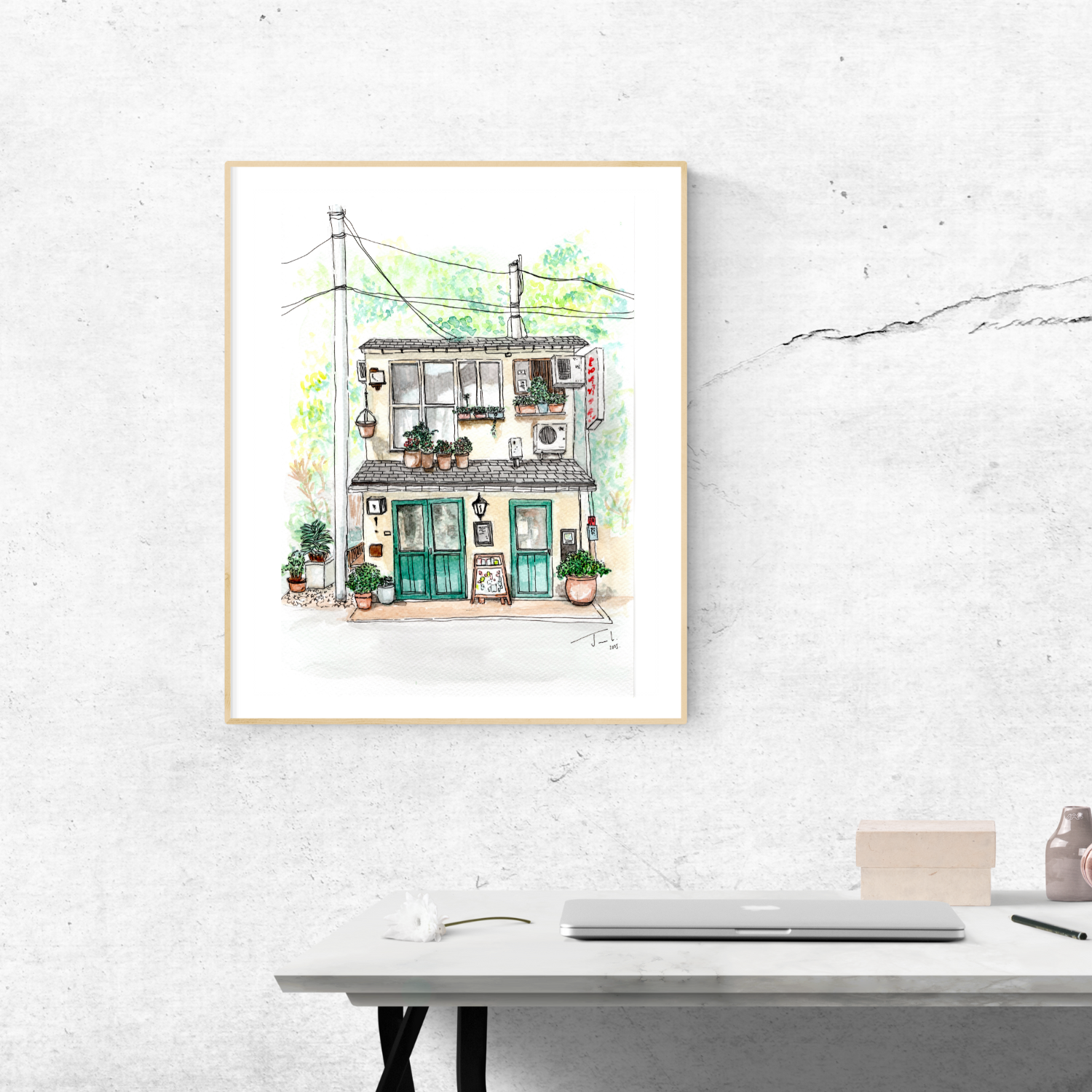 Morning Calm - Watercolour and Ink