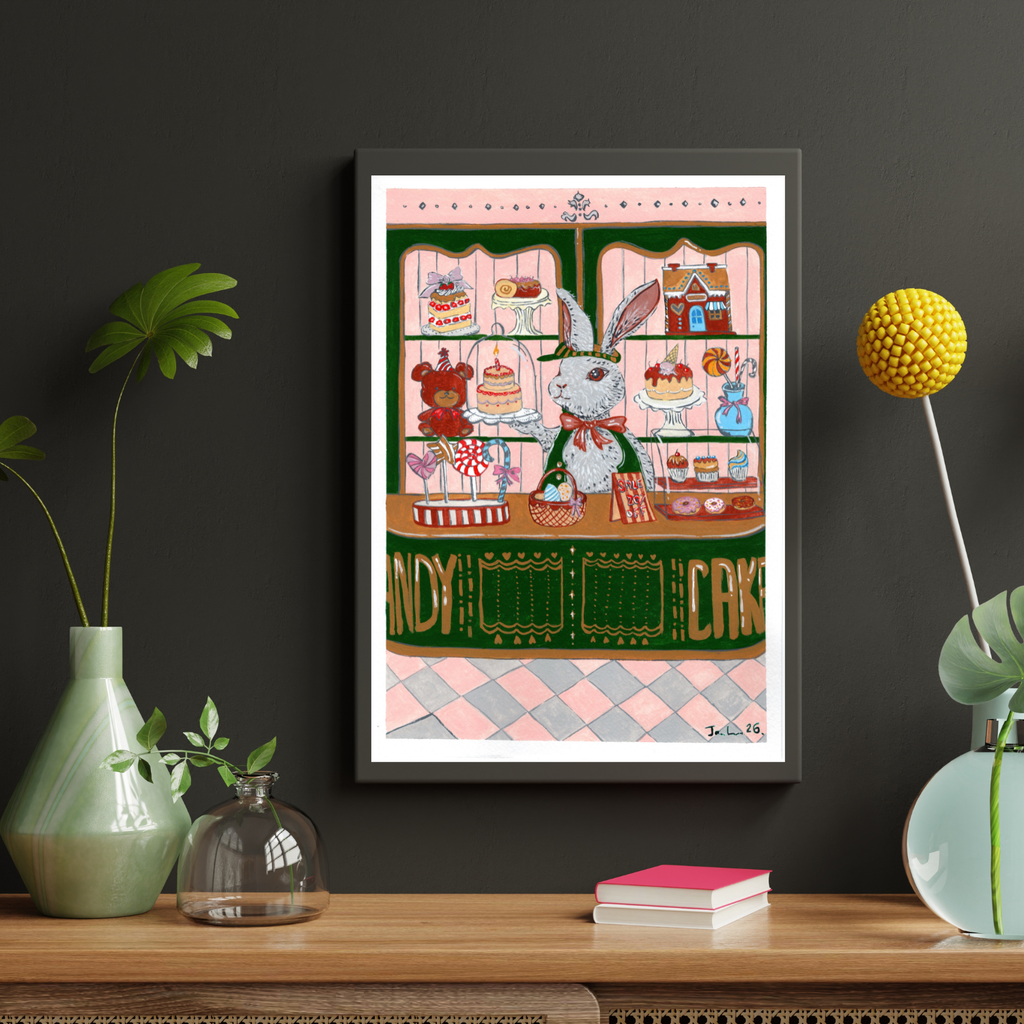 Sweet Shop Shift – Gouache Painting