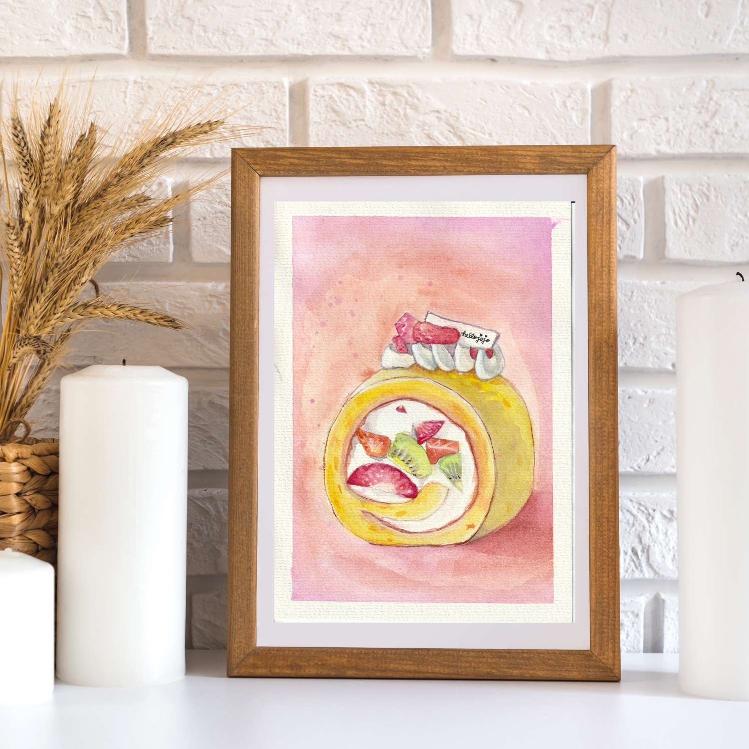 Softly Rolled Delight – Watercolour Painting