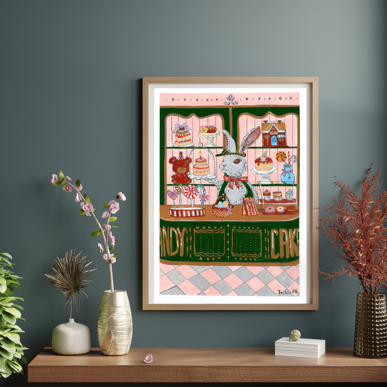 Sweet Shop Shift – Gouache Painting