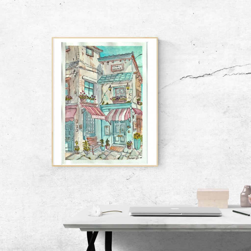 Pastel Facade – Watercolour Painting