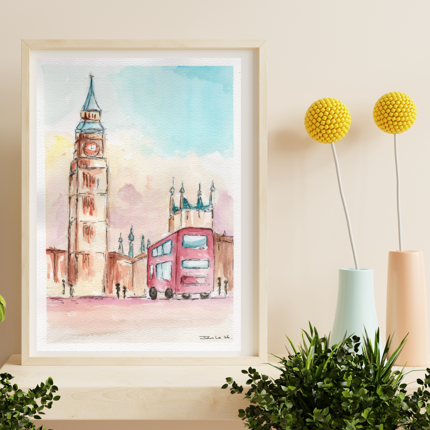 London Lights – Watercolour Painting
