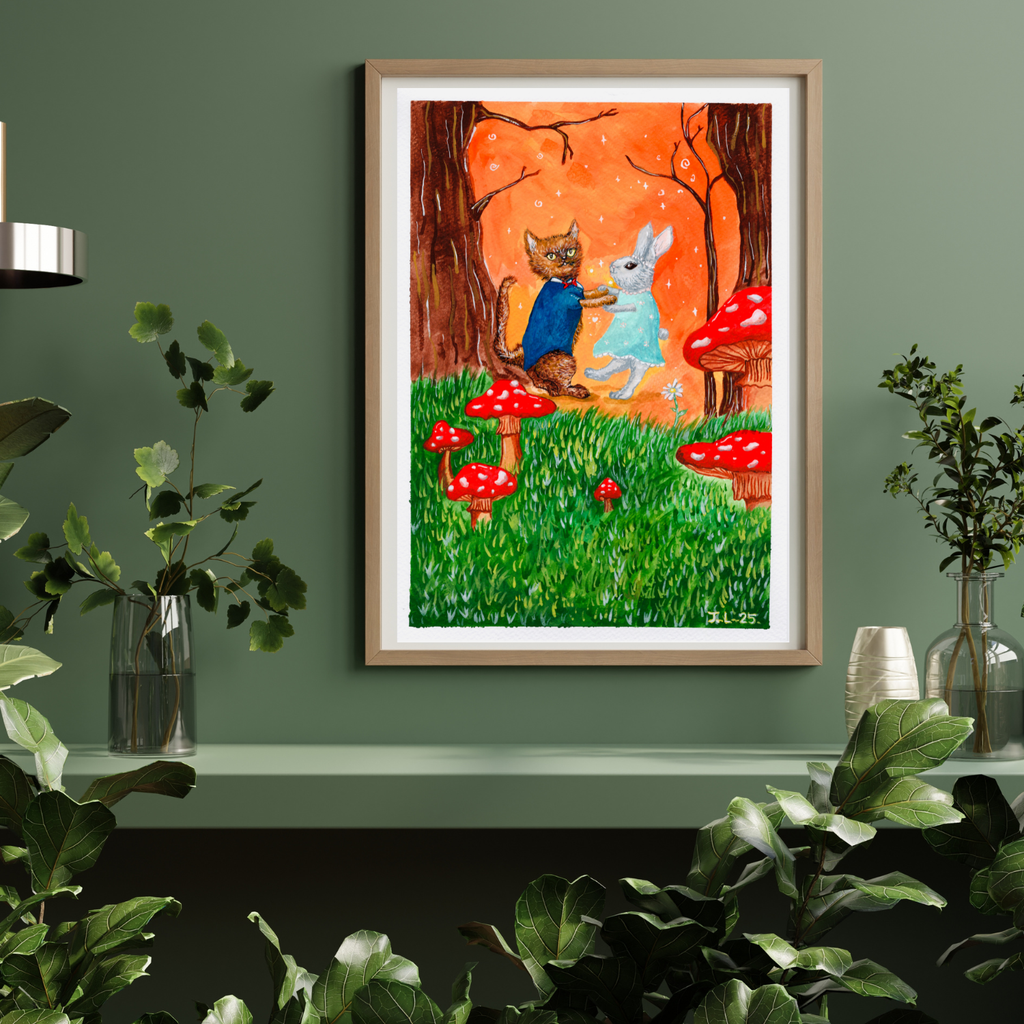 Joyful Steps –  Gouache Painting