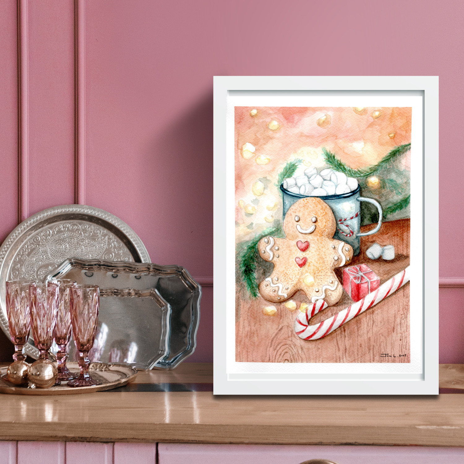 Ginger Snap Chill - Watercolour Painting