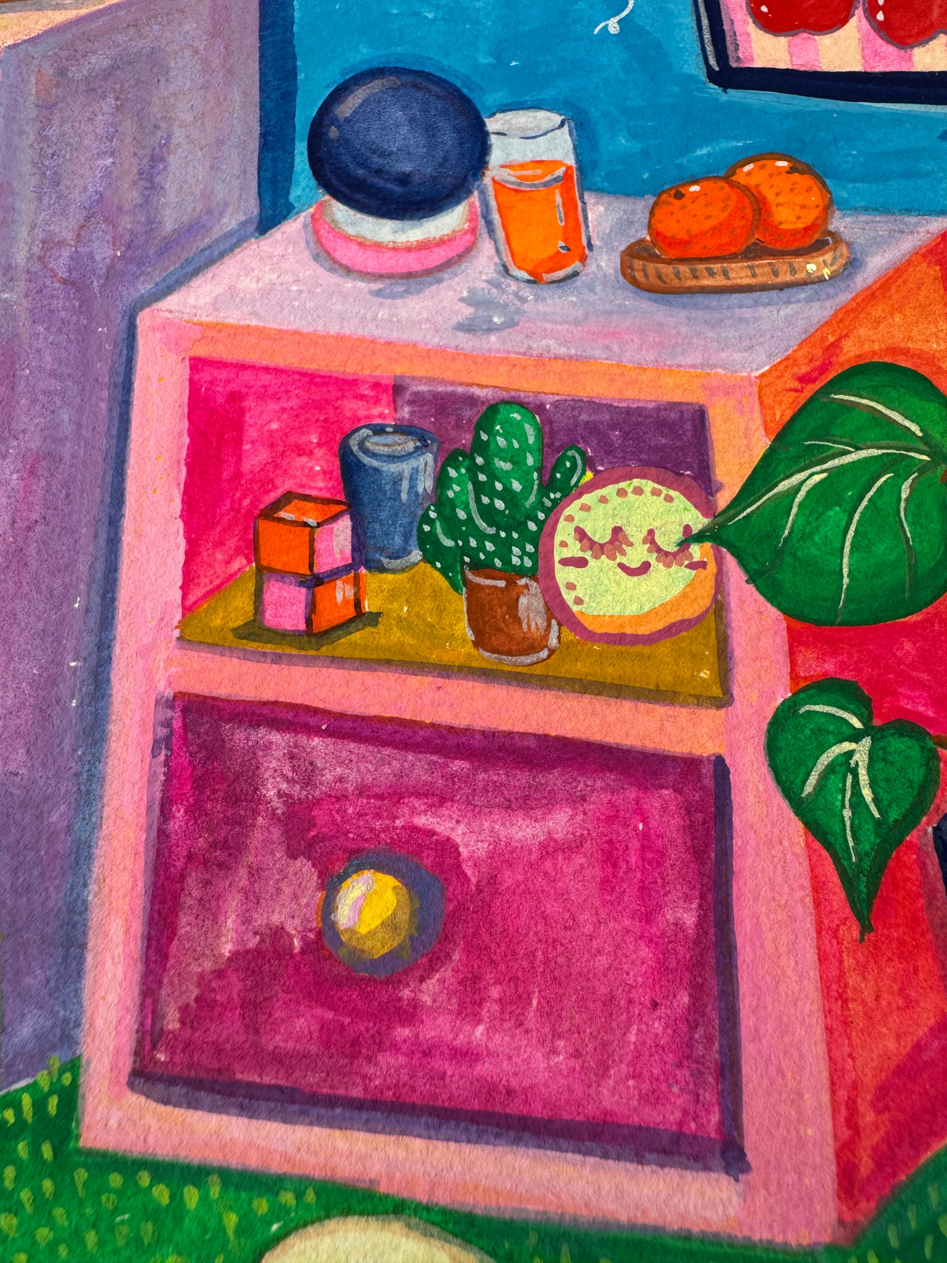 Midnight Reading – Acrylic Gouache Illustration