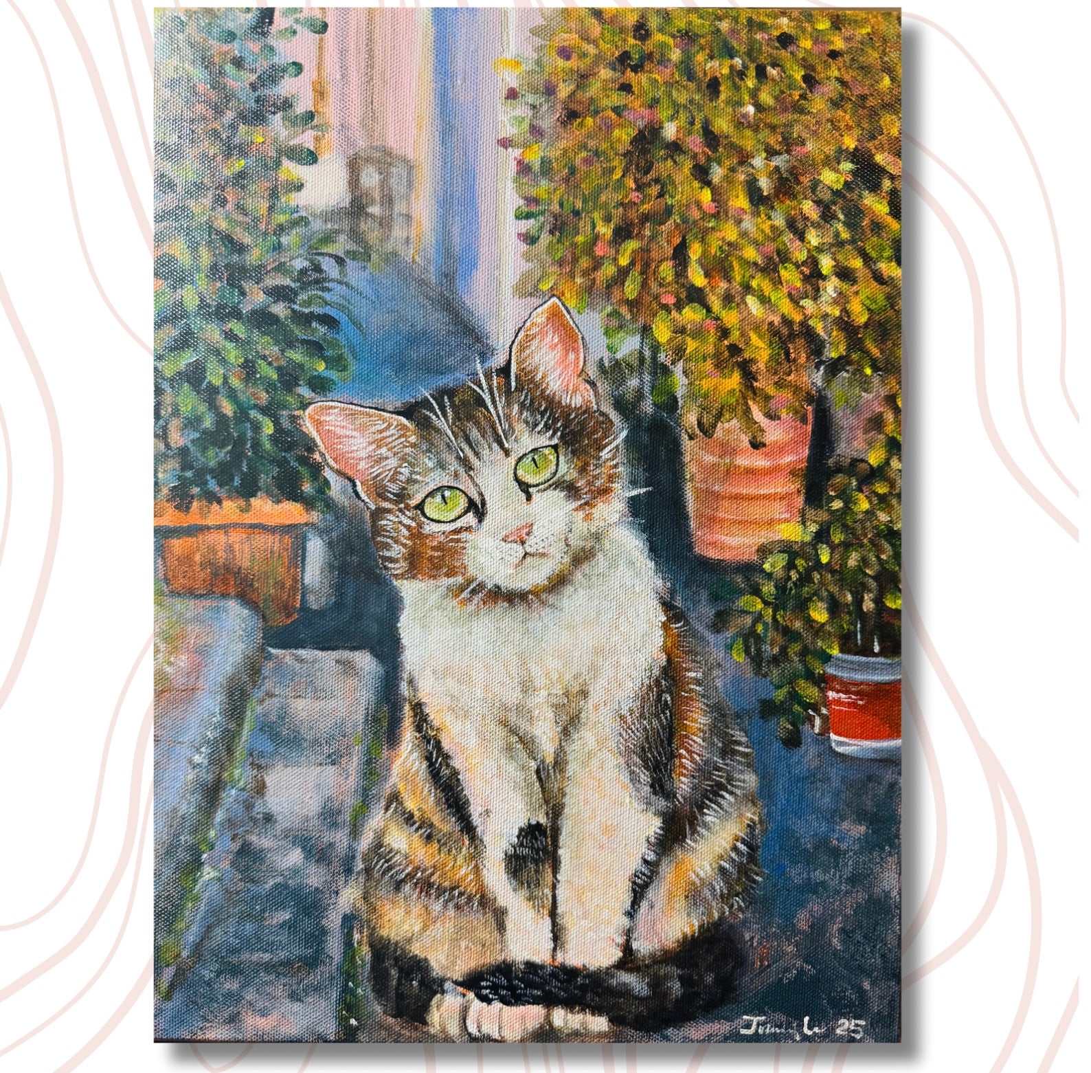 At the Corner - Original Acrylic Painting