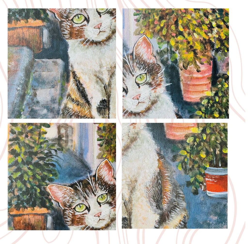 At the Corner - Original Acrylic Painting