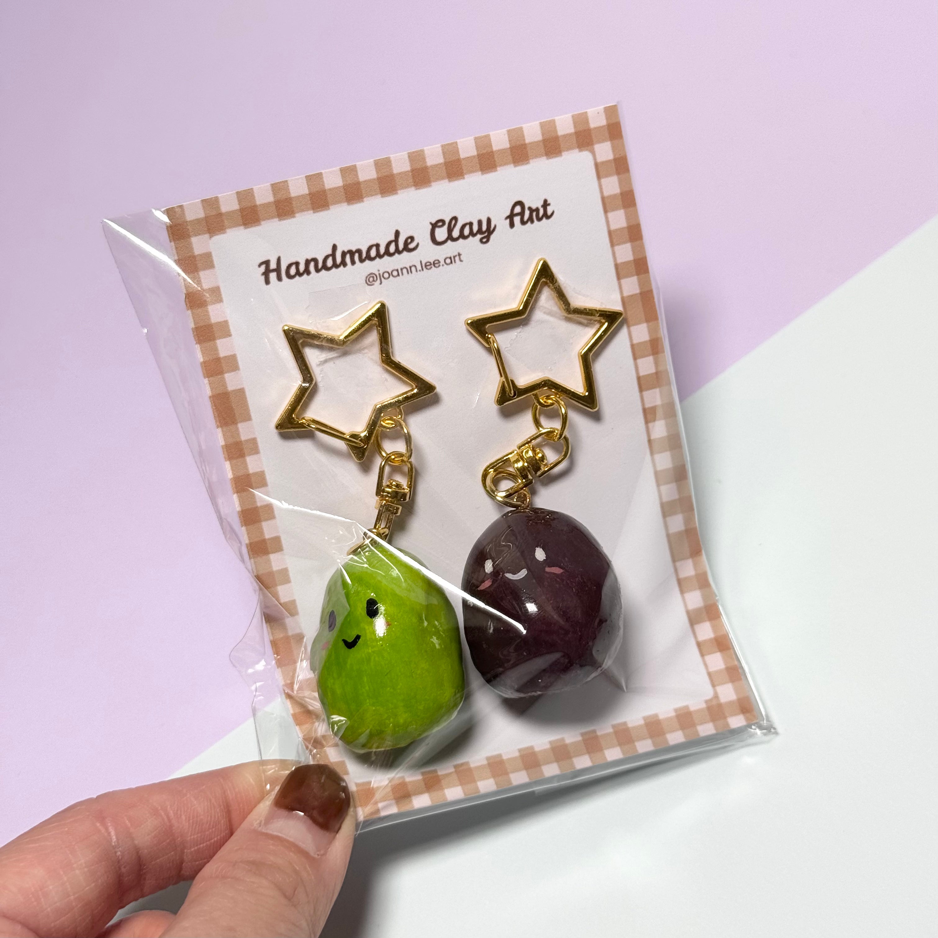 Bestie Grapes Keychain Set