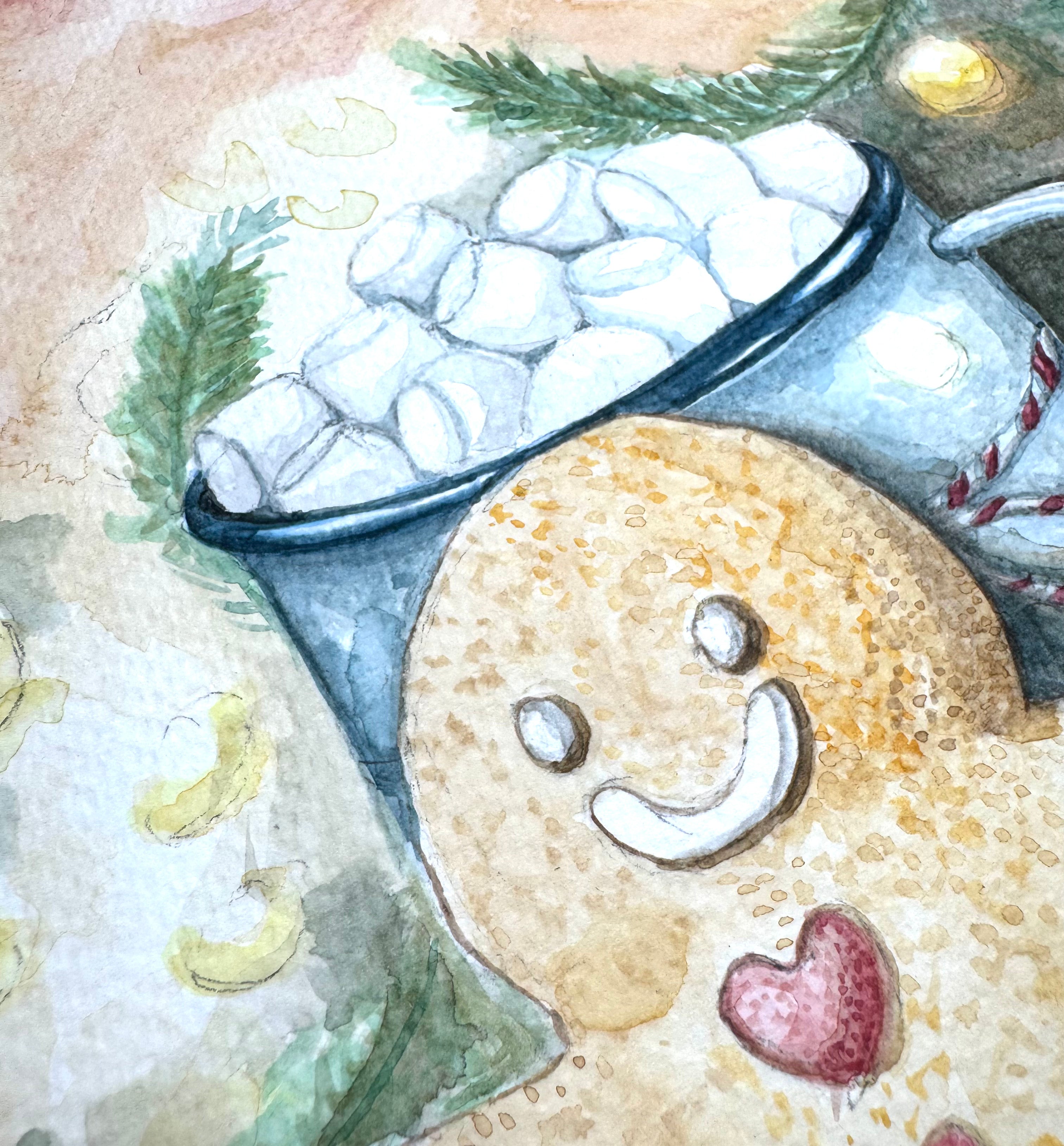 Ginger Snap Chill - A4 Watercolour Original Painting