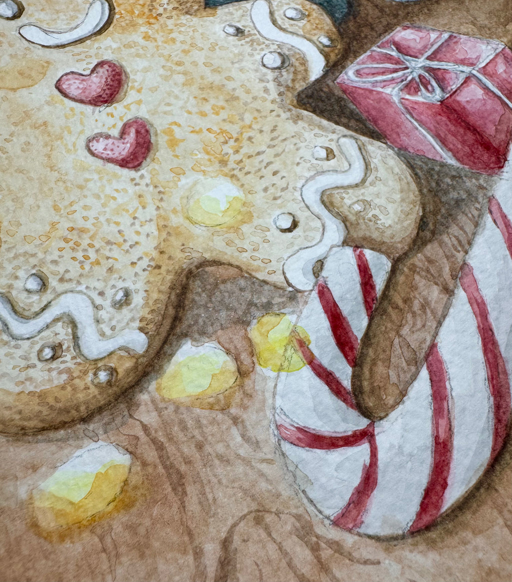 Ginger Snap Chill - A4 Watercolour Original Painting
