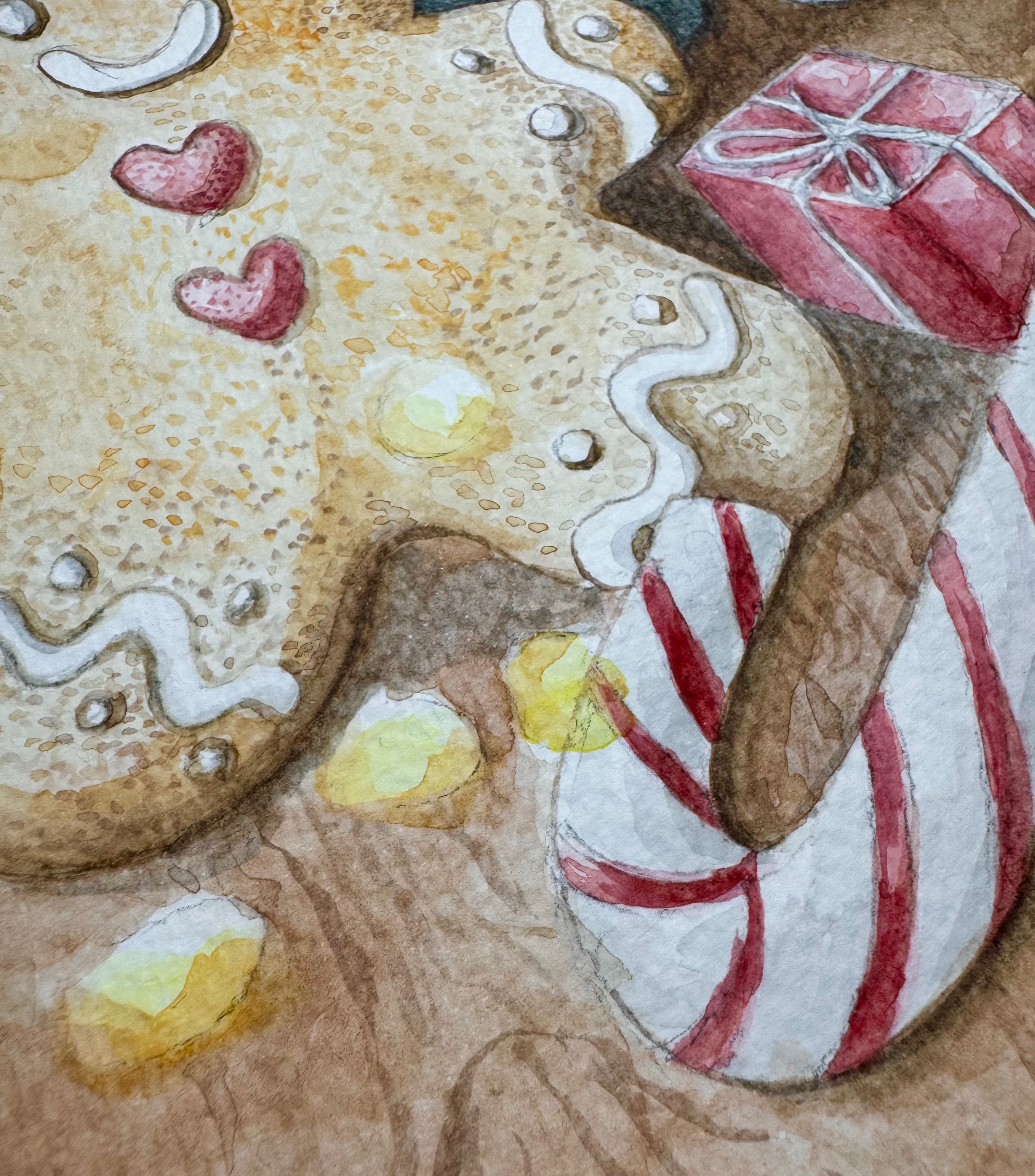 Ginger Snap Chill - A4 Watercolour Original Painting