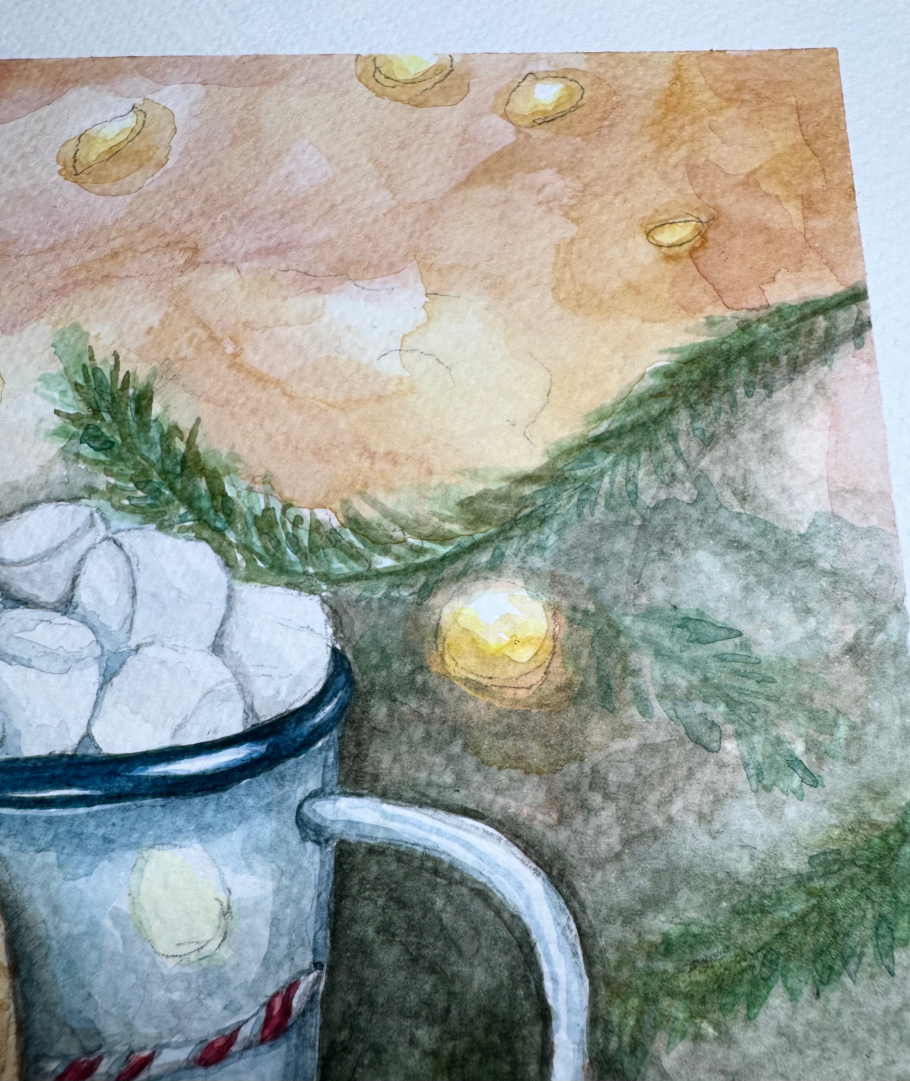 Ginger Snap Chill - A4 Watercolour Original Painting