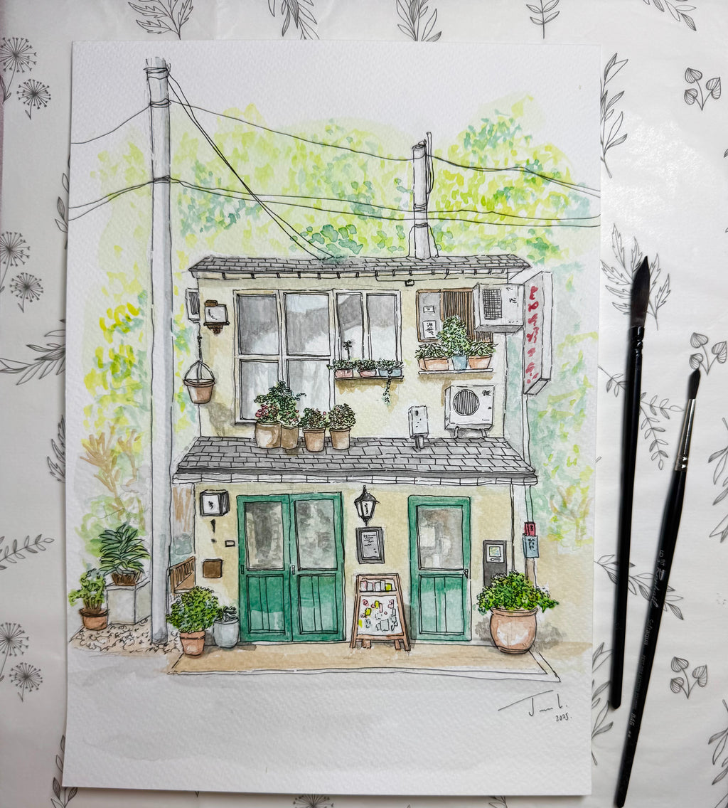 Morning Calm - A4 Watercolour and Ink Original Painting