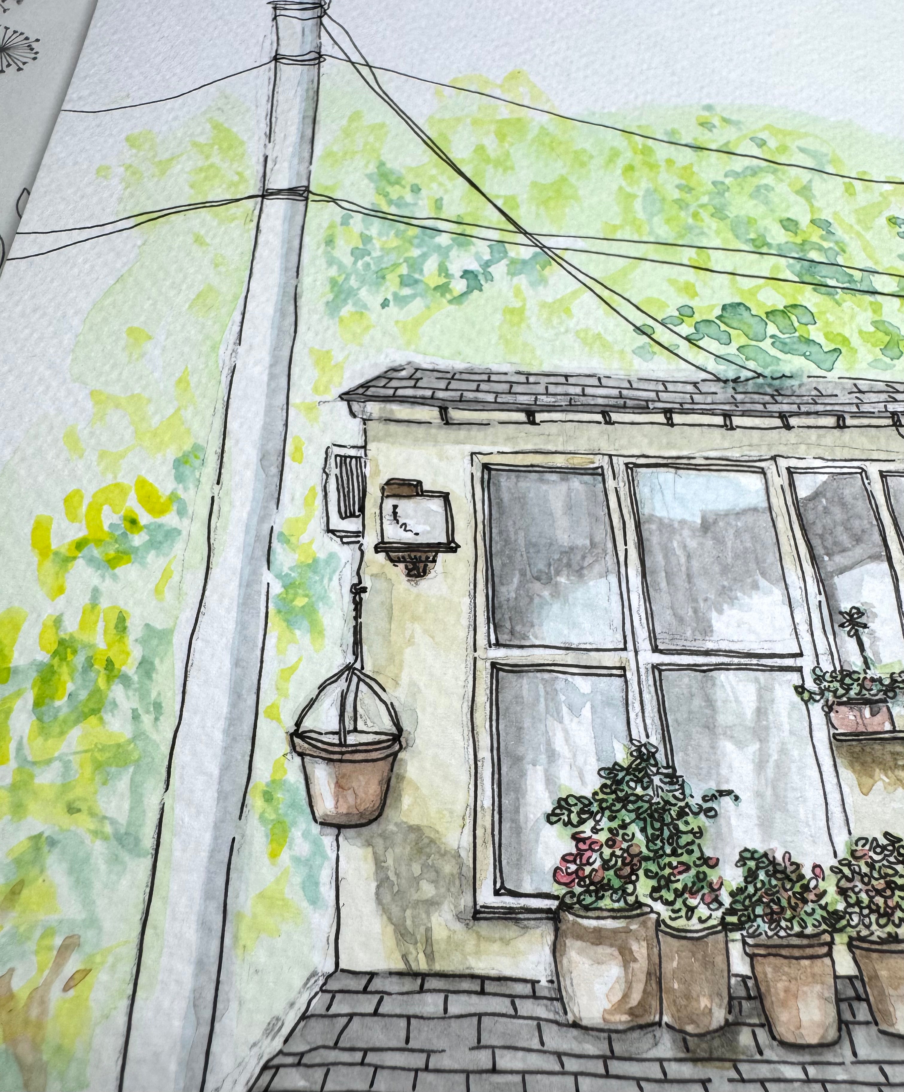 Morning Calm - A4 Watercolour and Ink Original Painting