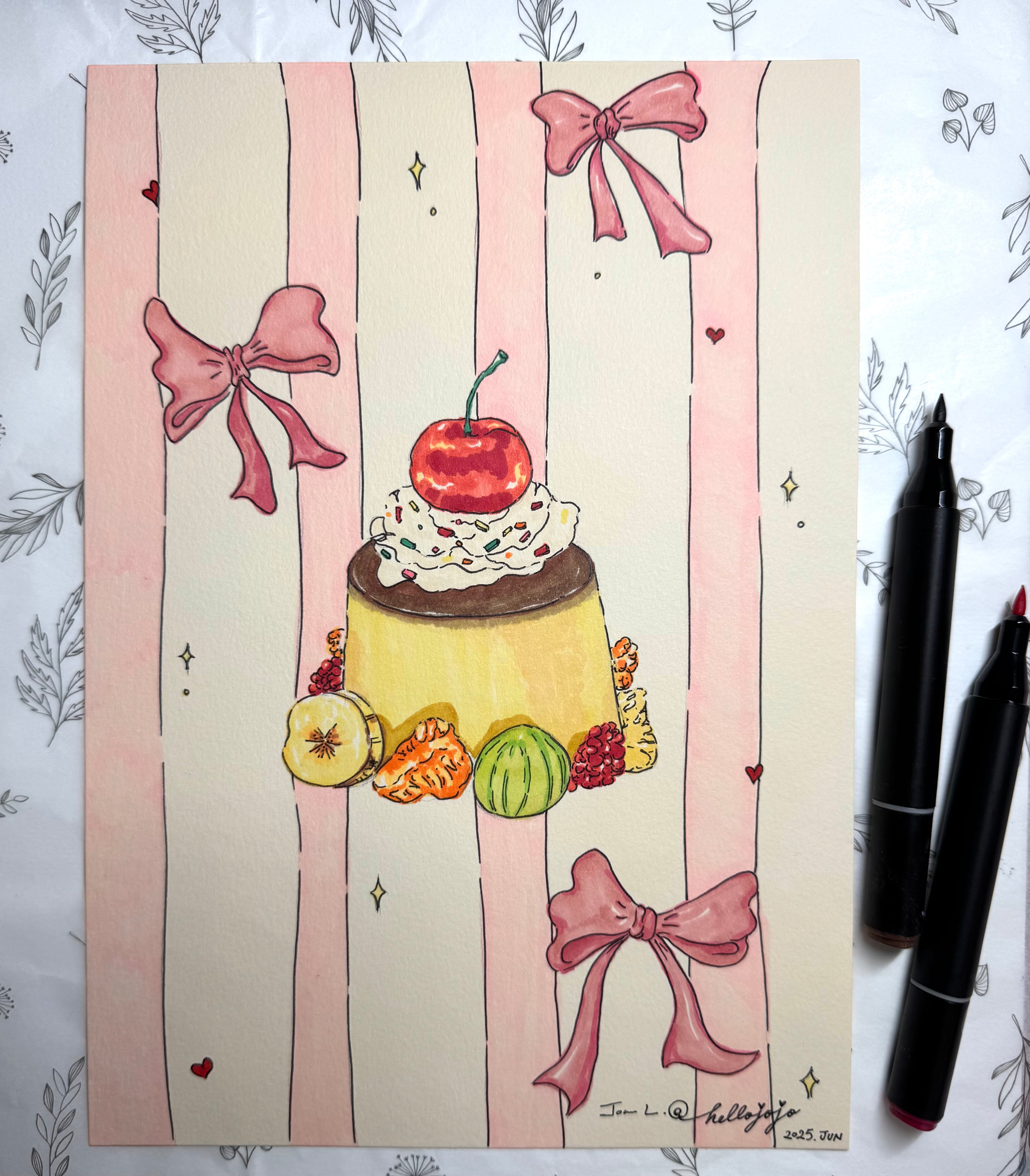 Sweet Little Thing - A4 Markers Illustration
