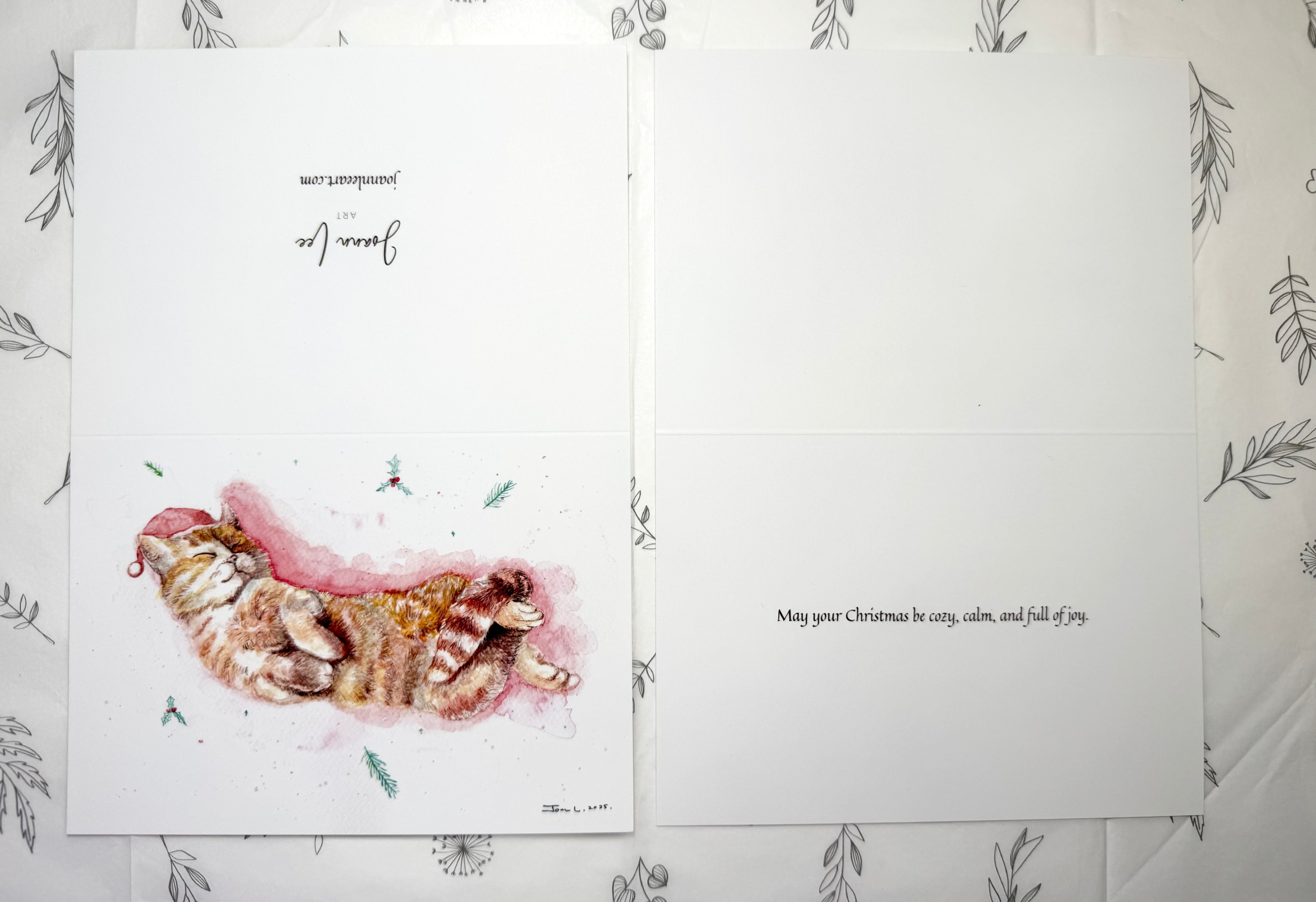 Christmas Catnap – A6 Christmas Card with Red Envelope