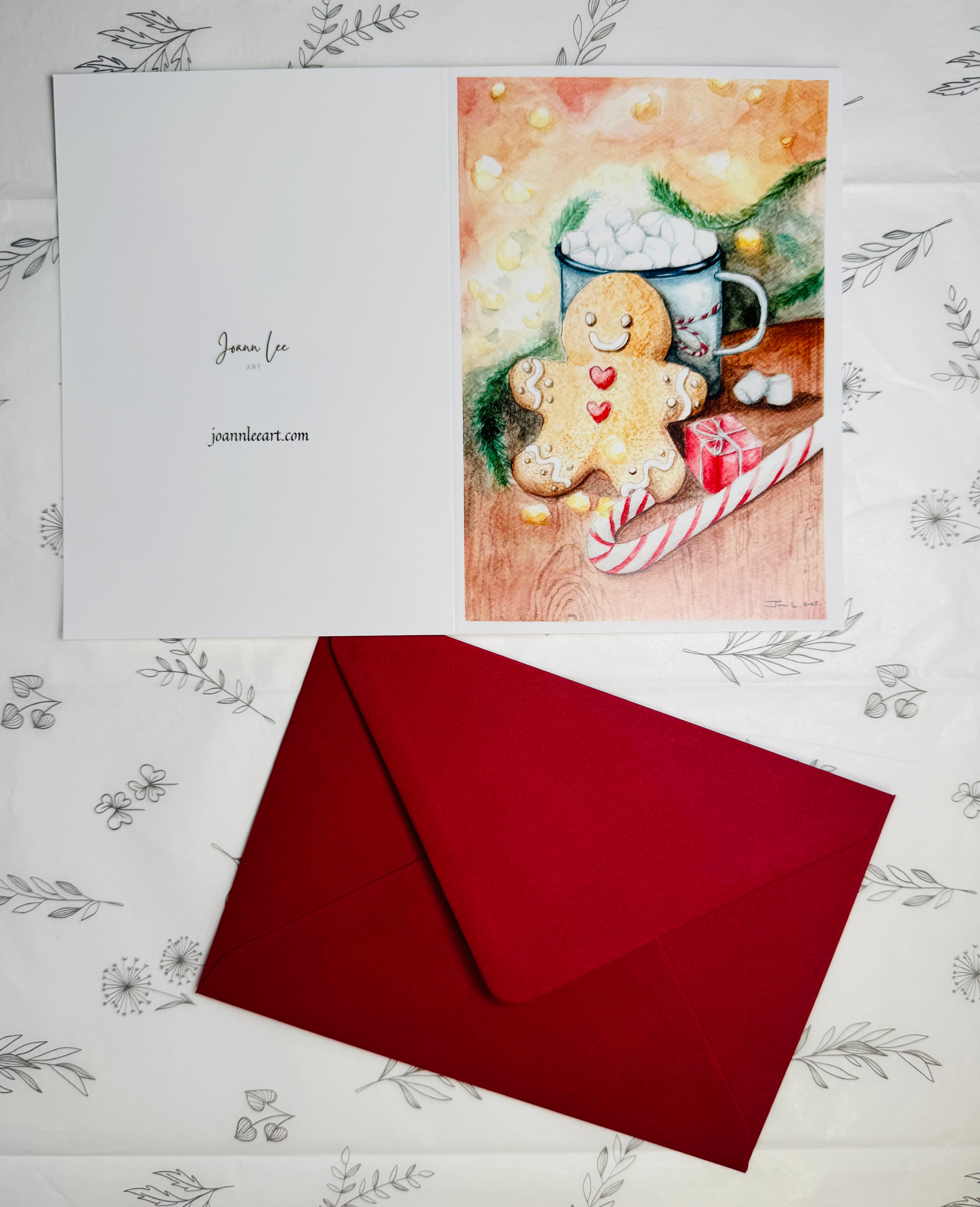 Ginger Snap Chill – A6 Christmas Card with Red Envelope