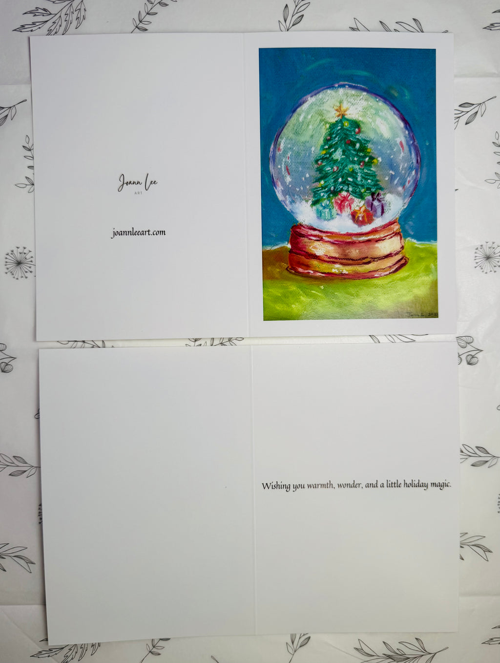 Jingle in a Globe – A6 Christmas Card with Silver Envelope